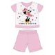 Disney Minnie Mouse summer short-sleeved baby pajamas - cotton jersey pajamas - with Minnie Superstar lettering - light pink - 92