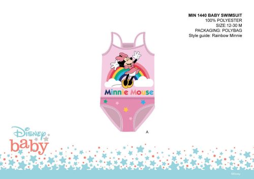 Costum de baie dintr-o bucată păpușă Disney Minnie Mouse pentru fetițe