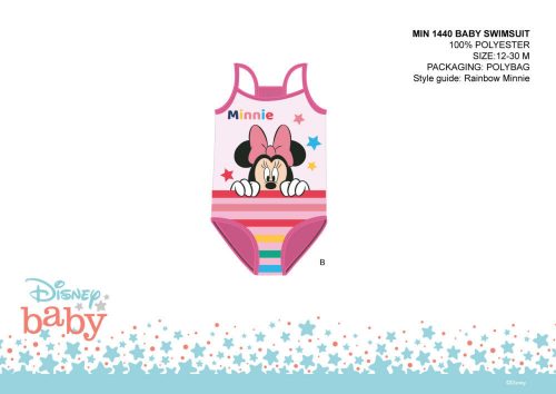 Disney Minnie Mouse doll one-piece swimsuit for girls - pink - 86