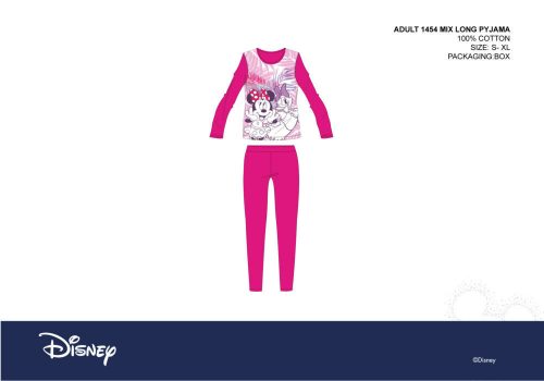 Pigiama jersey Disney Minnie Mouse da donna - pigiama cotone - rosa - L