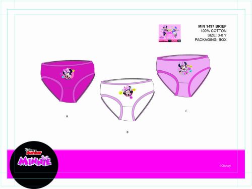 Disney Minnie mouse girl's panties - 3-piece cotton panties - 122-128