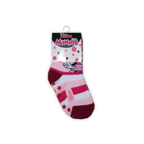 Non-slip children's ankle socks - Minnie Mouse - plush - light pink - 23-26