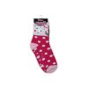 Non-slip children's ankle socks - Minnie Mouse - plush - polka dots - pink-white - 27-30