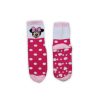 Non-slip children's ankle socks - Minnie Mouse - plush - polka dots - pink-white - 27-30