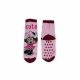 Non-slip children's ankle socks - Minnie Mouse - plush - light pink-burgundy - 27-30