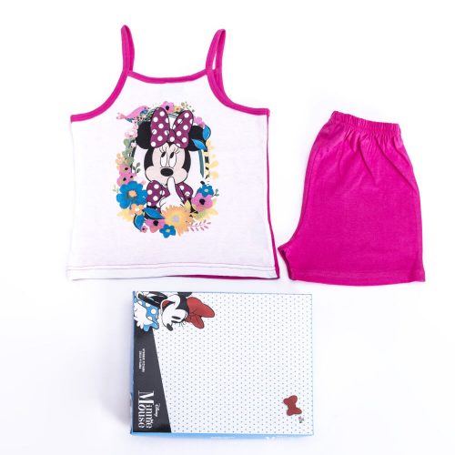 Pijamale din bumbac fetita Minnie mouse - pijamale fara maneci - set de vara - roz - 104