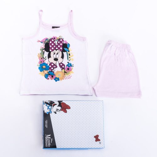 Minnie mouse baby girl cotton pajamas - sleeveless pajamas - summer ensemble - light pink - 104