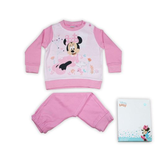 Pijamale pentru bebelusi din bumbac gros de iarna - Minnie Mouse