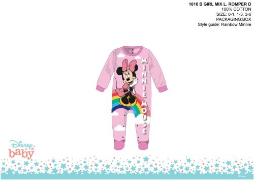 Disney Minnie egér baba rugdalózó - világosrózsaszín-lila - 0-1 hónapos babának