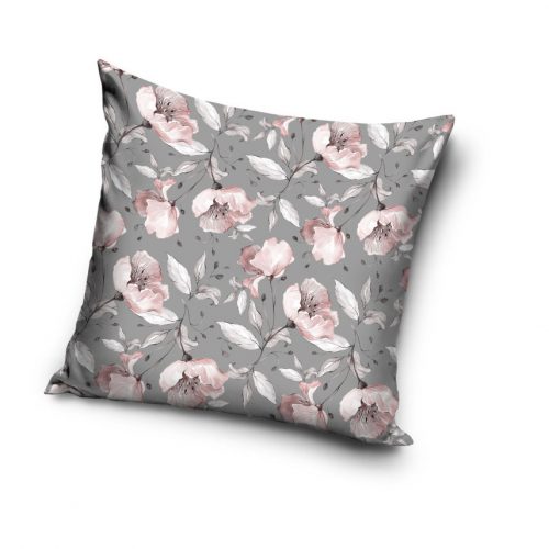 Flower pattern cushion cover 40x40 cm - grey