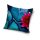 Flower pattern pillowcase 40x40 cm - blue-pink