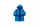 Children's robe - Microfiber hooded - Paw print - 98-104 - medium blue