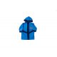 Children's robe - Microfiber hooded - Paw print - 98-104 - medium blue