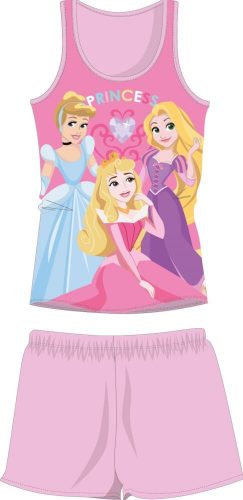 Disney Princesses ärmelloser Sommer-Kinderpyjama – Baumwollpyjama – Hellrosa – 110