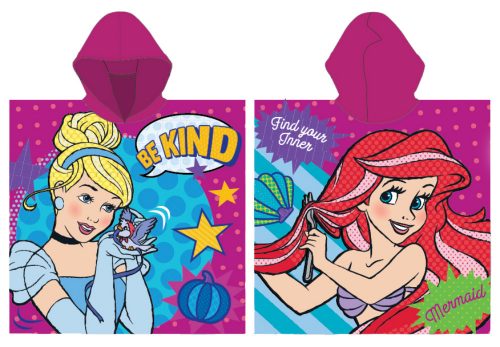 Poncho pentru copii Printesele Disney - 55x110 - roz