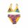 Disney Princess two-piece swimsuit for little girls - with flower pattern - yellow - 104