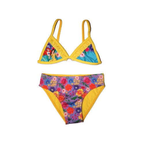 Disney Princess two-piece swimsuit for little girls - with flower pattern - yellow - 104