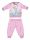 Disney Princesses winter cotton baby pajamas - interlock pajamas - light pink - 80