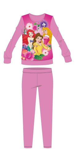 Pijamale groase de iarna Printesele Disney pentru copii - pijamale din flanel de bumbac - roz - 104