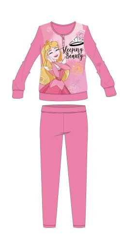 Disney-Prinzessinnen Winter-Kinderpyjama aus Baumwolle – Interlock-Pyjama – Rosa – 104