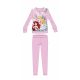 Pijamale copii din bumbac iarna Printesele Disney - pijamale interlock - roz deschis - 98