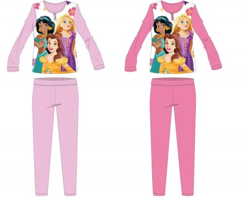 Pijamale copii din jerseu de bumbac Printesa Disney - roz - 104