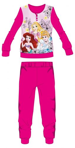 Disney Princess Fleece-Pyjama – winterdicker Kinder-Pyjama – Rosa – 110