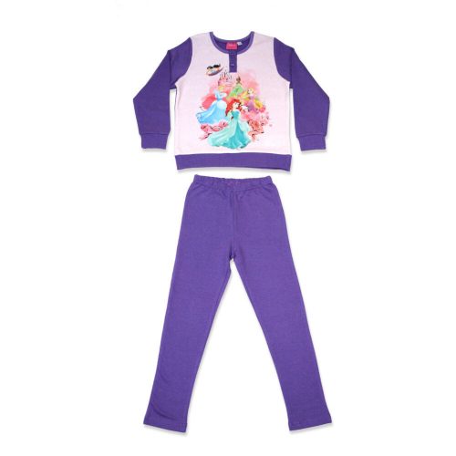 Winter-Flanell-Kinderpyjama - Prinzessinnen - Lila - 110