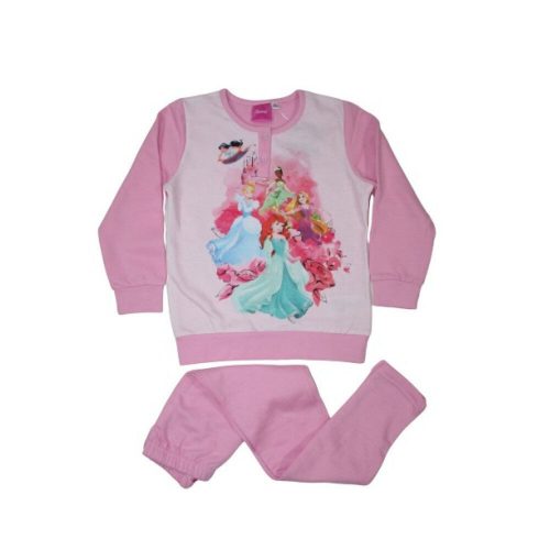 Winter-Flanell-Kinderpyjama - Prinzessinnen - Hellrosa - 104