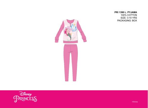 Disney-Prinzessinnen-Kinderpyjama aus dünner Baumwolle – Jersey-Pyjama – Rosa – 110