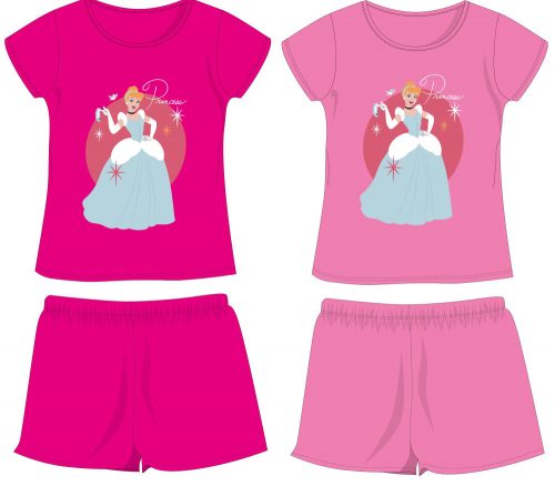 Completo estivo in cotone delle Principesse Disney - set maglietta-pantaloncini - rosa - 98