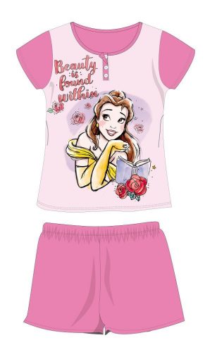 Pigiama estivo per bambini a maniche corte Disney Princess - pigiama jersey di cotone - rosa - 104