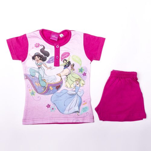 Kurzärmliger Kinderpyjama aus Baumwolle – Disney-Prinzessinnen