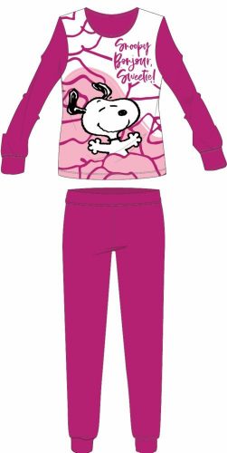 Snoopy Damen-Pyjama aus dünner Baumwolle – Jersey-Pyjama – Rosa – M