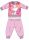 Snoopy long thin baby pajamas - cotton jersey pajamas - light pink - 86