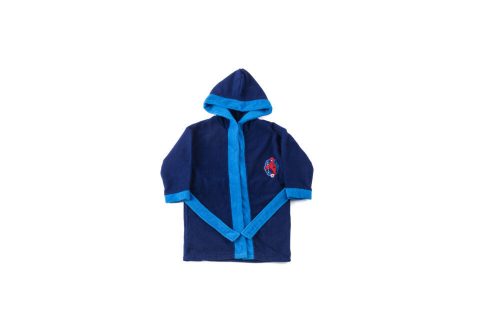 Children's robe - Microfiber hooded - Spiderman - 110-116 - dark blue