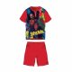 Summer short-sleeved cotton pajamas for children - Spiderman - with Super Hero inscription - red - 104