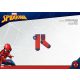 Spiderman non-slip thermal plush ankle socks for children - red - 31-34