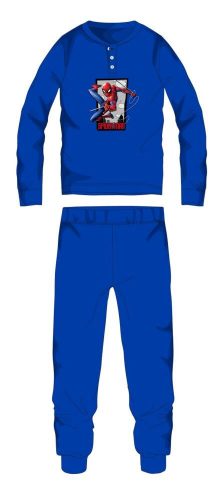 Spiderman winter cotton children's pajamas - interlock pajamas - medium blue - 104