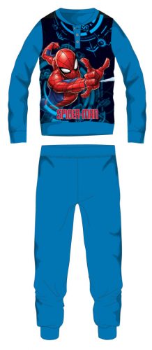 Pigiama in pile Spiderman - pigiama invernale spesso per bambini - azzurro - 104