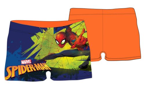 Chlapčenský vaňový boxer Spiderman - UV oranžový - 98