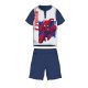 Spiderman summer short-sleeved children's pajamas - cotton jersey pajamas - dark blue-white - 104