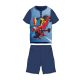 Spiderman Sommer-Kurzarm-Kinderpyjama - Baumwolljersey-Pyjama - Dunkelblau-Blau - 116