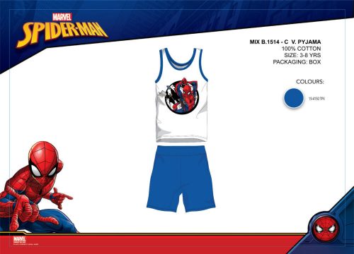 Spiderman summer sleeveless children's pajamas - cotton pajamas