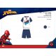 Spiderman summer short-sleeved children's pajamas - cotton pajamas - dark blue - 104