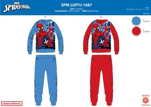 Spiderman long pajamas 3-8 years old