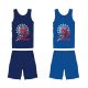 Completo estivo Spiderman in cotone - set maglietta-pantaloncini - blu medio - 110