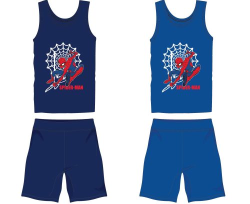 Spiderman cotton summer ensemble - T-shirt-shorts set - medium blue