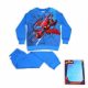 Winter cotton children's pajamas - Spiderman - medium blue - 134