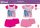 Stitch cotton summer ensemble for little girls - t-shirt-shorts set - pink - 104